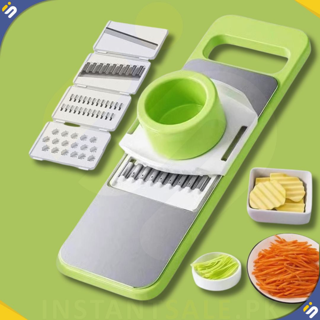 Instant Vegetable Stainless Steel Slicer Cutter 5 In 1  - Free Shipping InstantSale Offer