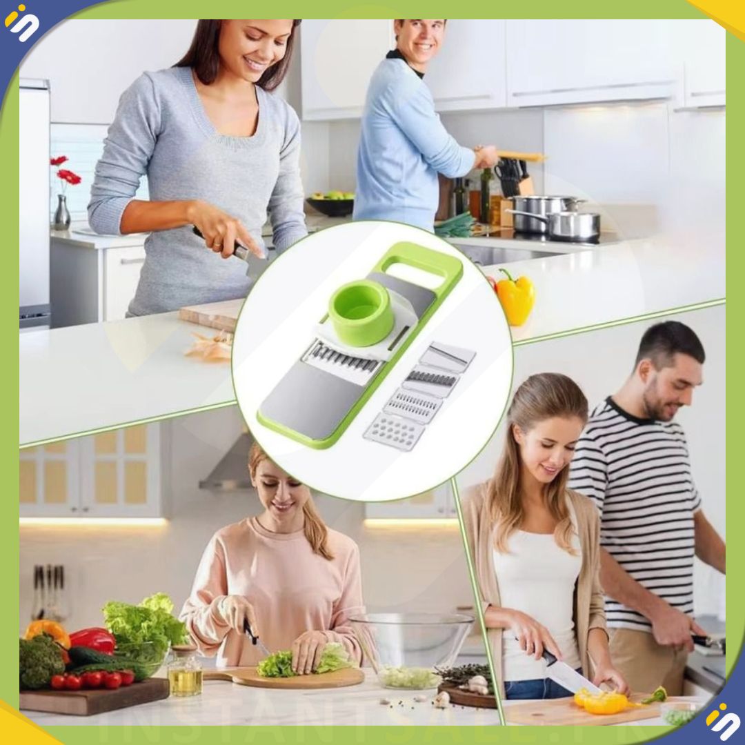 Instant Vegetable Stainless Steel Slicer Cutter 5 In 1  - Free Shipping InstantSale Offer