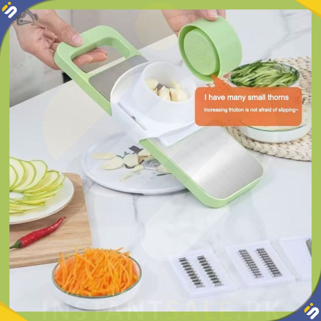 Instant Vegetable Stainless Steel Slicer Cutter 5 In 1  - Free Shipping InstantSale Offer