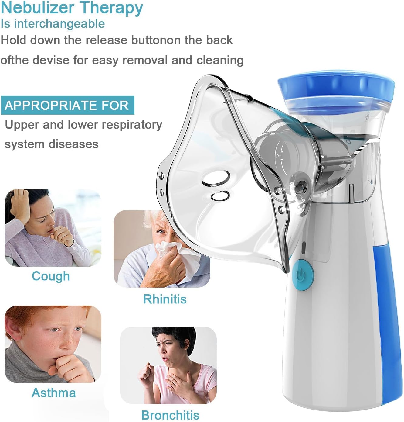 Portable Mesh Nebulizer Machine for Kids & Adults | Handheld Inhaler for Home & Travel InstantSalePk