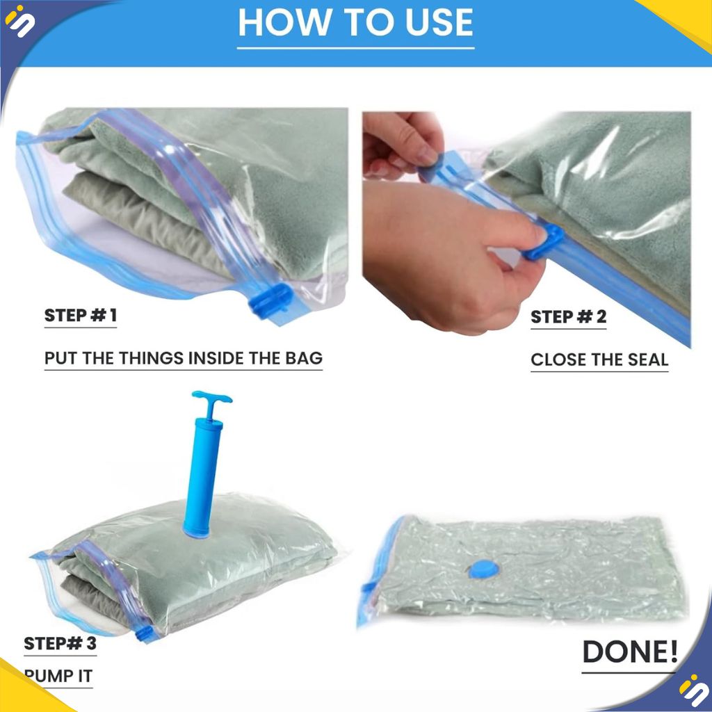 instantsale How to use vacuum storage bags with pump for airtight storage