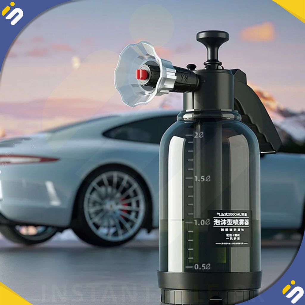 instantsale pk Hand Pump Foam Sprayer Bottle, 2L, Air Pressure, for Car Wash & Cleaning Free Shipping