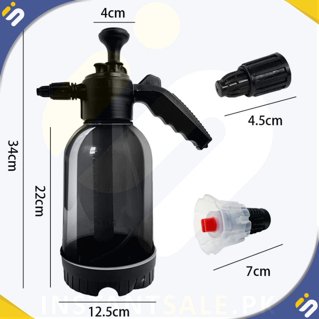 instantsale pk Hand Pump Foam Sprayer Bottle, 2L, Air Pressure, for Car Wash & Cleaning Free Shipping