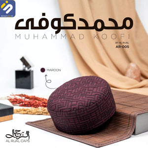 Muhammad Koofi Prayer Caps by Al-Rijal | AR:005 | instantsale | Pakistan | maroon