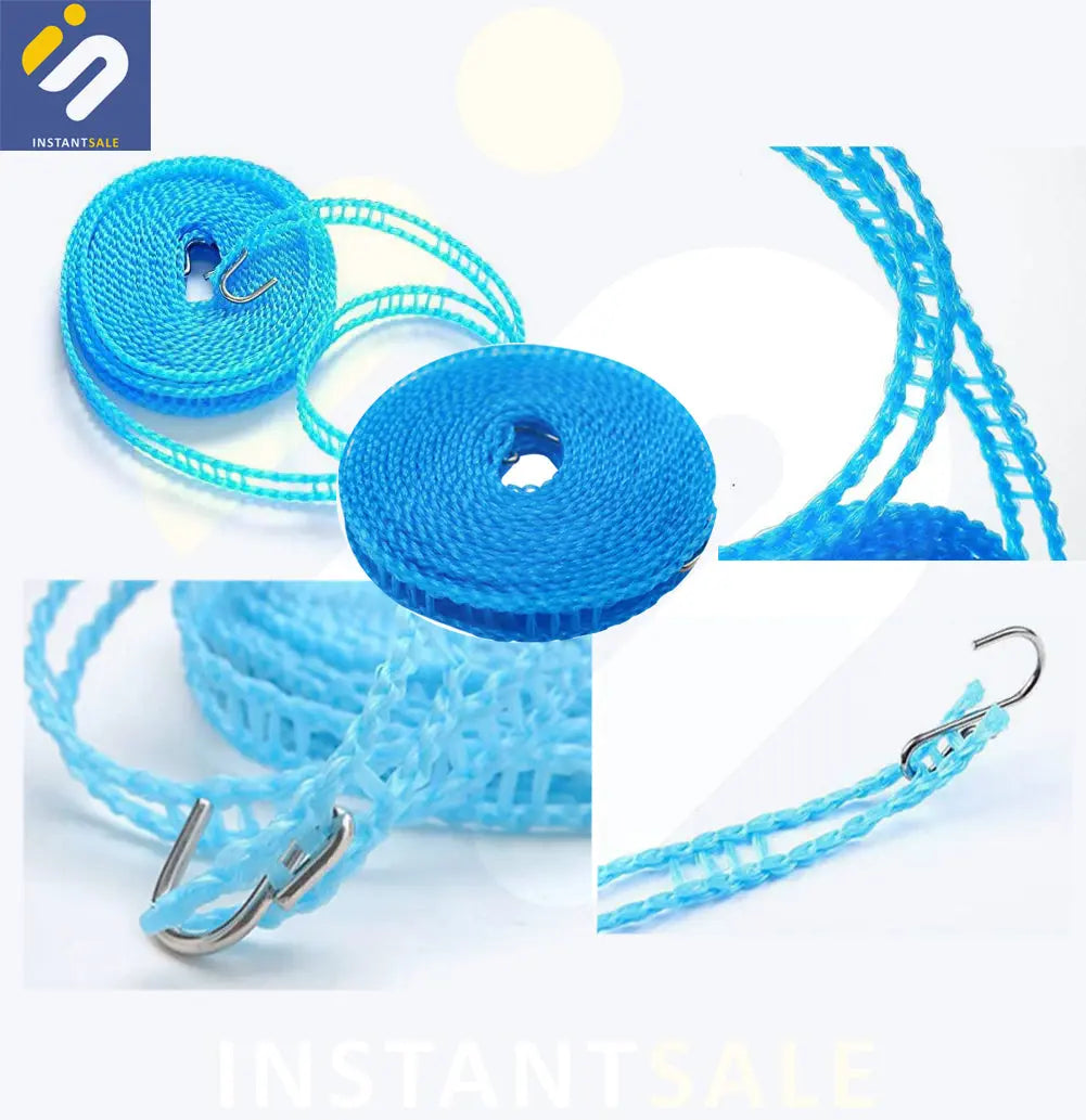 InstantSale Clothesline Drying Rope Blue