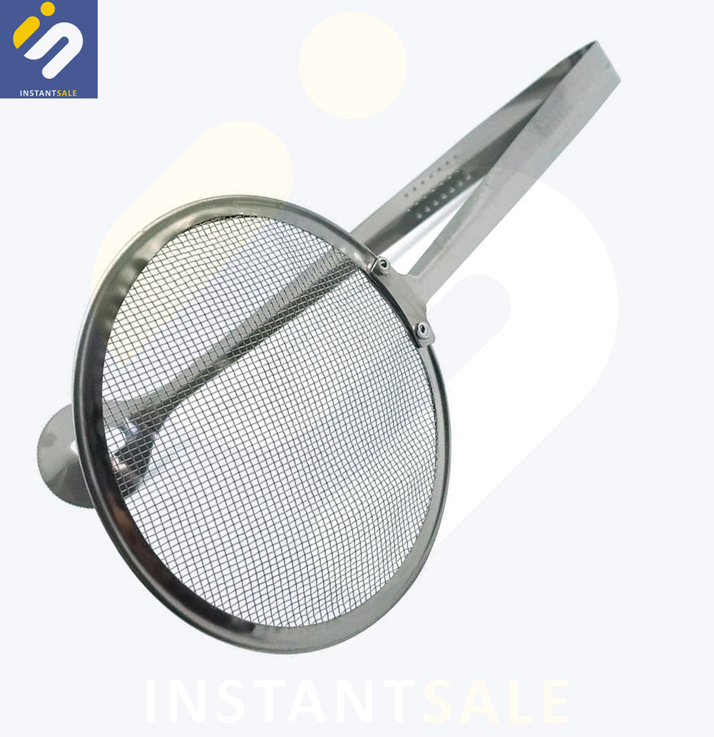 INSTANTSALE  | Multi functional Stainless Steel Filter Spoon With Clip and Oil Refrain Filter Frying BBQ Spoon Kitchen InstantSale