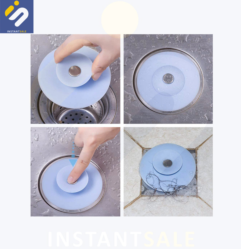 InstantSale | Silicone Sink Strainer 2 in 1 Shower Drain Stopper InstantSale