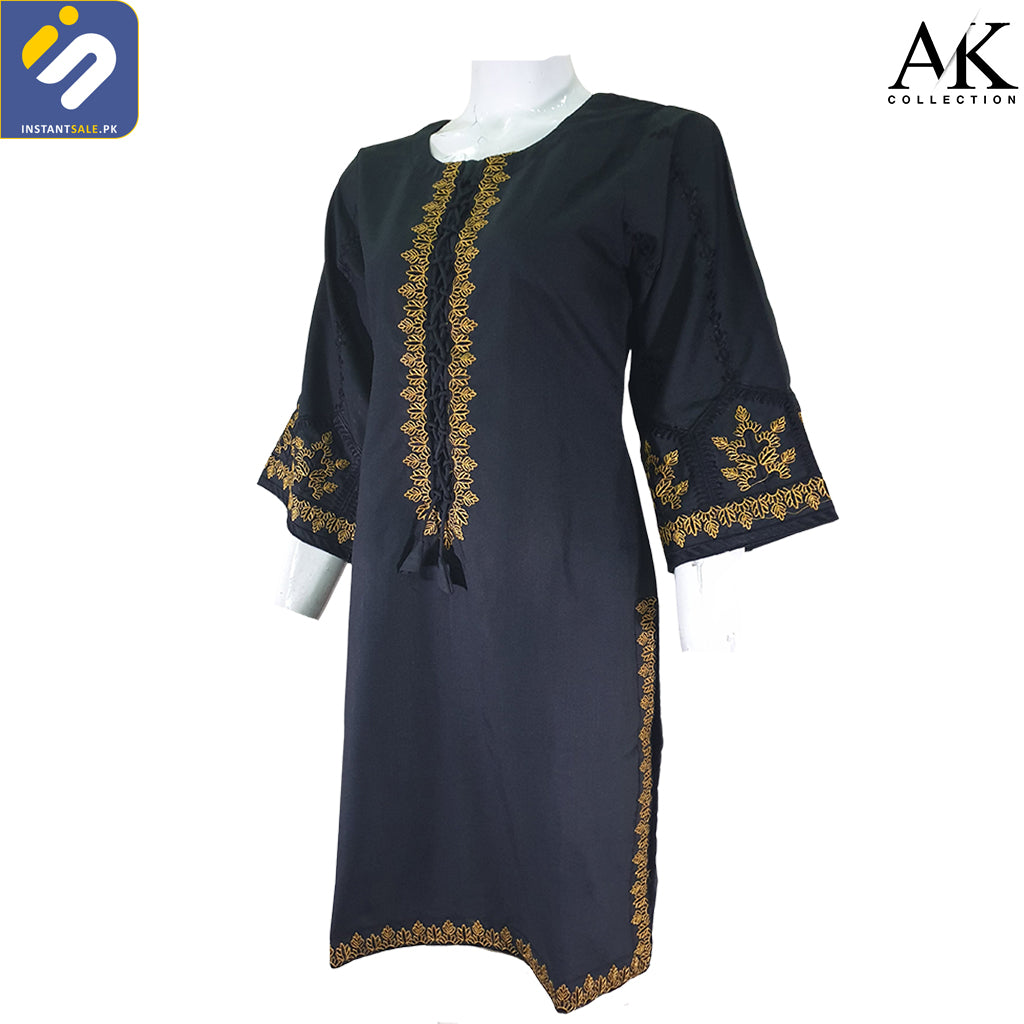 InstantSale AK collection embroidered Stiched suit black