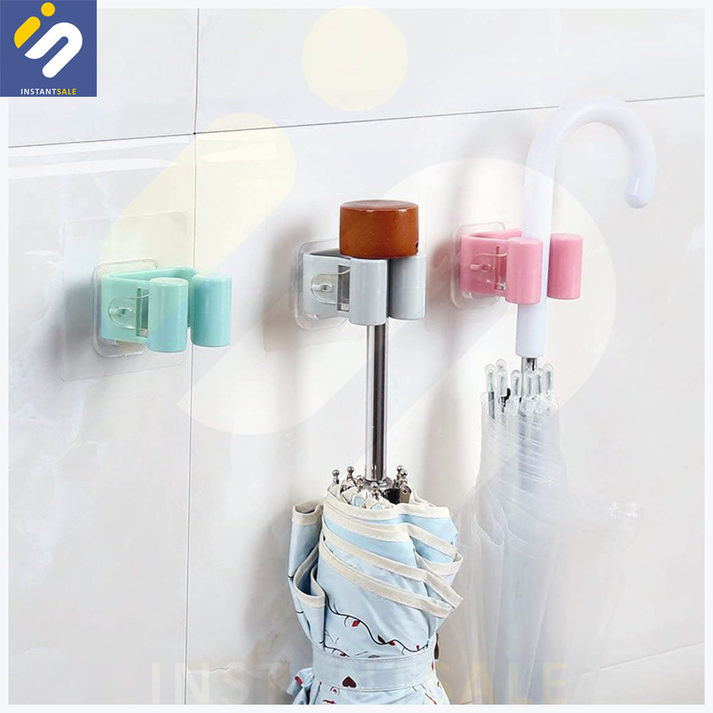 Wall Mounted Mop Umbrella Holder Brush Broom Hanger Storage Rack Kitchen Tool InstantSale