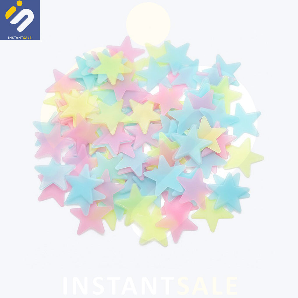  3D Star Wall Stickers 3cm - Glow in the Dark Stars for Children Room Decor Instant Sale