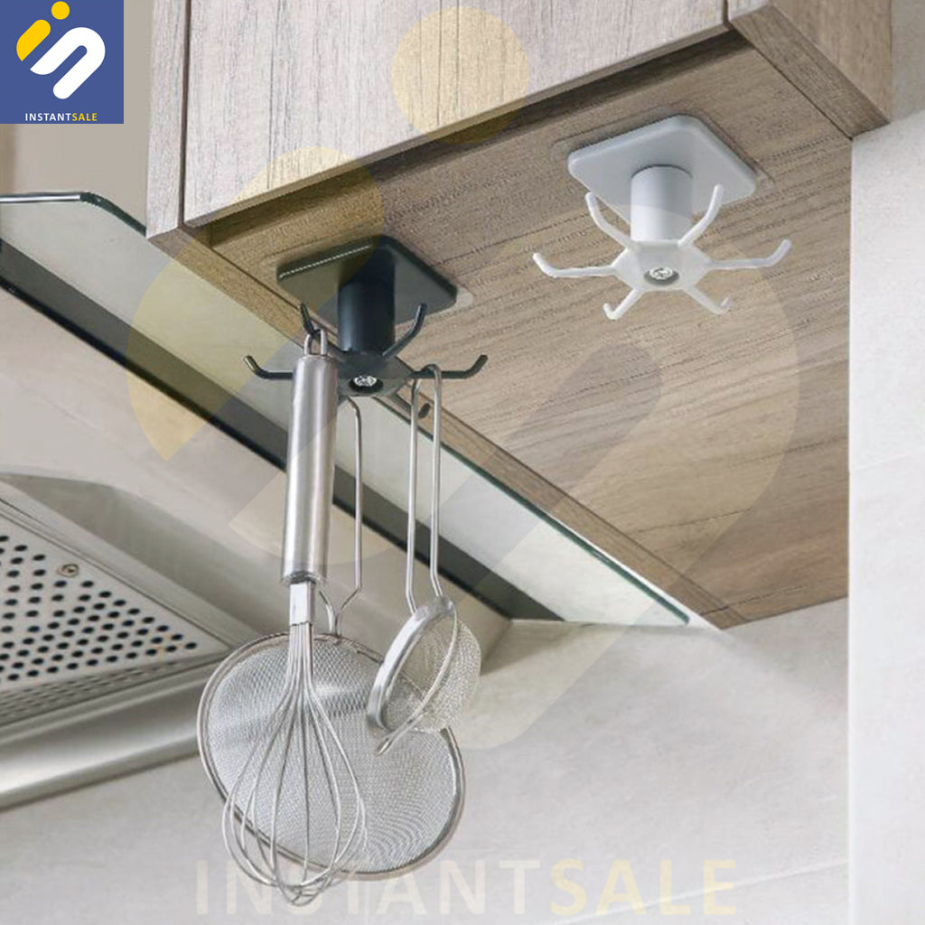 Under Cabinet Utensil Holder 6-Claw Position Can Be 360-Degree Rotation Hook InstantSale