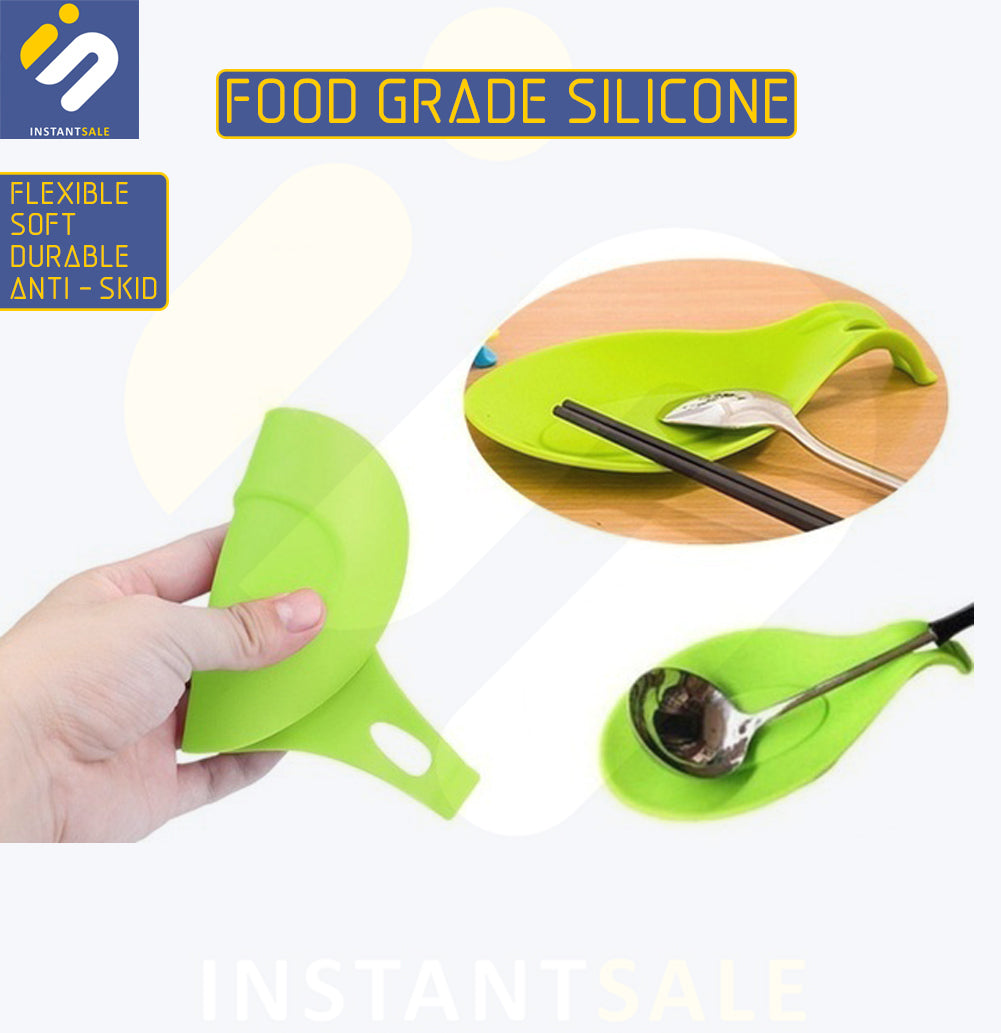 Silicone Soft Spoon Rest, Flexible Silicone Kitchen Utensil Rest InstantSale