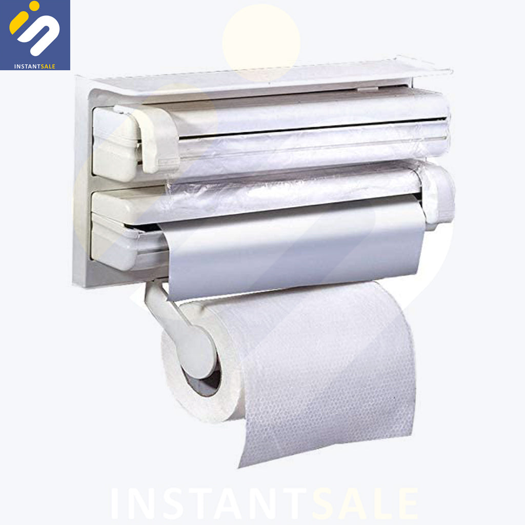 InstantSale | Plastic Triple Tissue Paper Dispenser 4 in 1 Foil Cling Film InstantSale