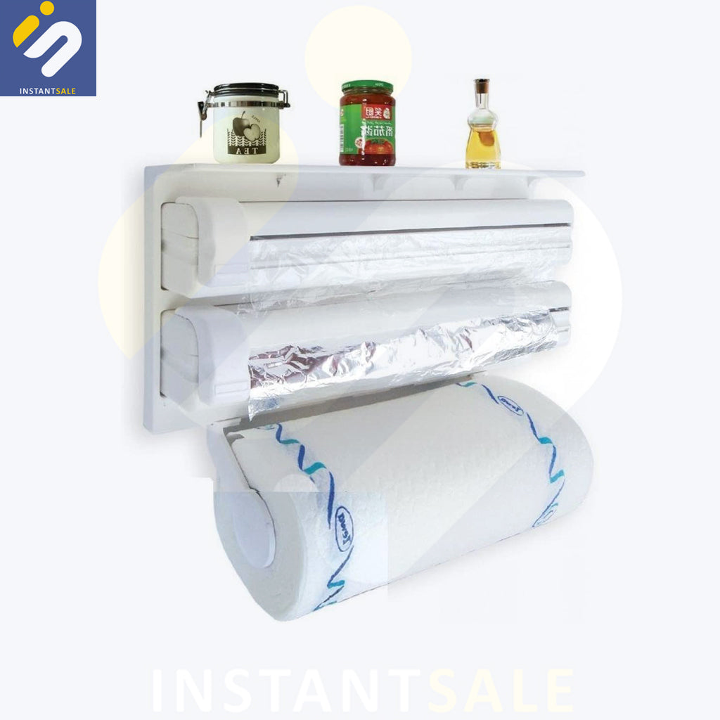 InstantSale | Plastic Triple Tissue Paper Dispenser 4 in 1 Foil Cling Film InstantSale