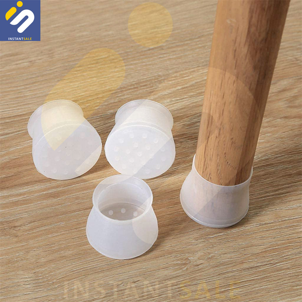 4PCS Furniture Silicon Protection Cover - Chair Leg Caps Silicone Floor Protector Anti-Slip Bottom Chair Pads InstantSale