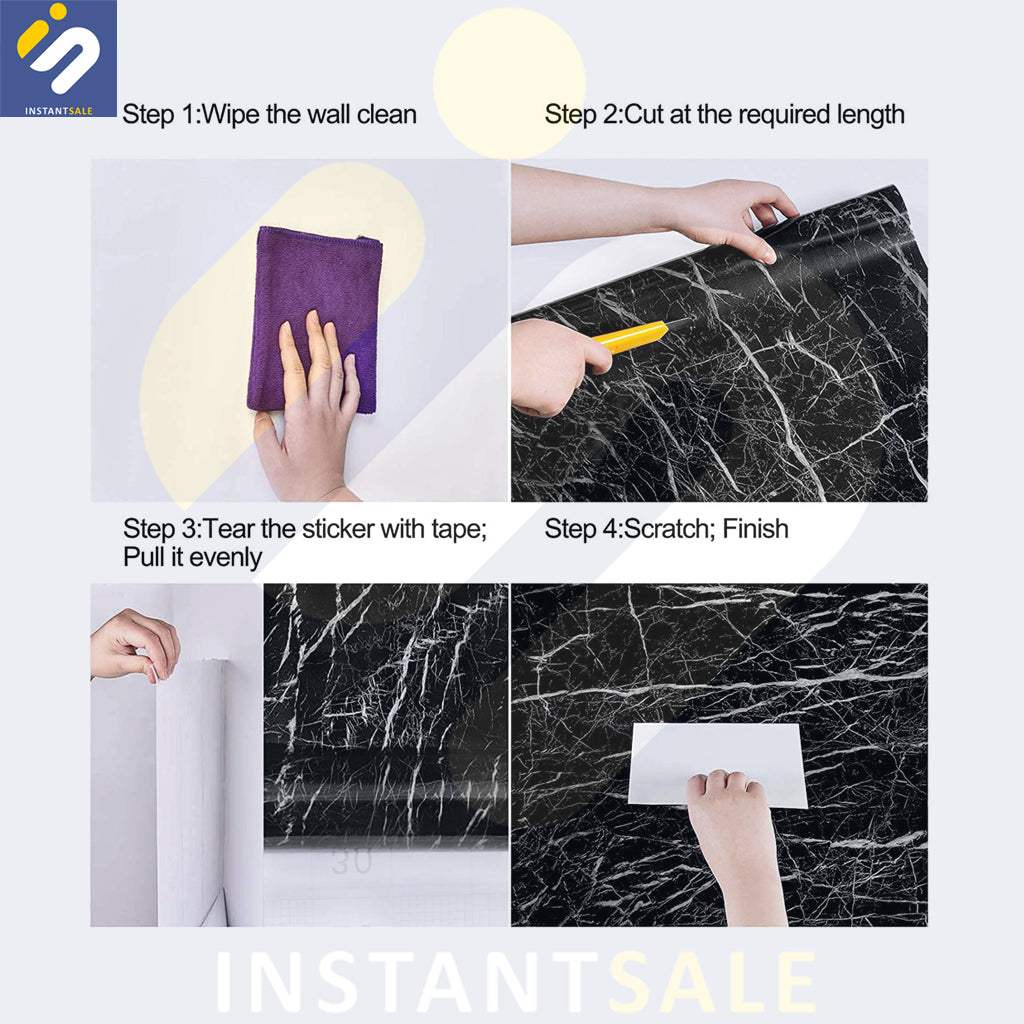 InstantSale InstantSale 3D Self Adhesive Sheet for Bathroom Kitchen Cupboard Room Decoration - Buy Online in Pakistan