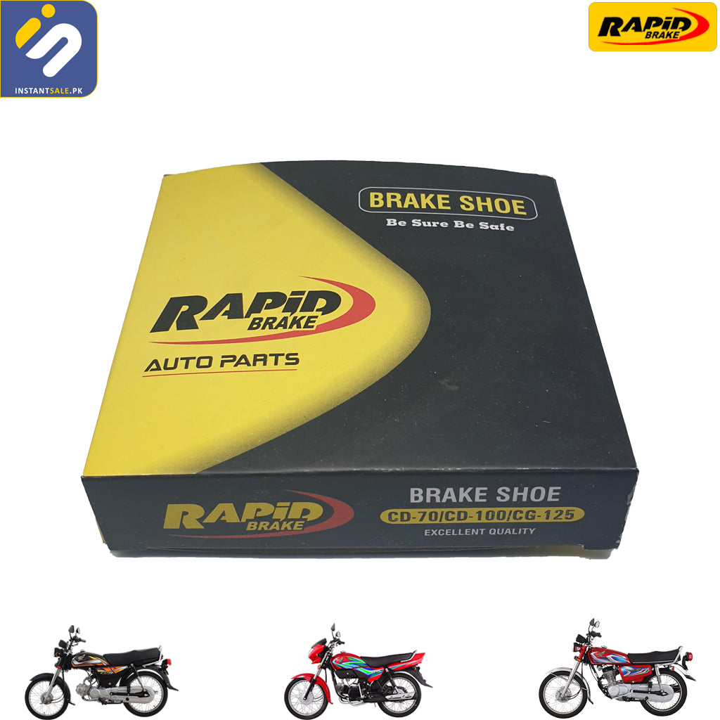 RAPID BRAKE SHOE HIGH QUALITY FOR HONDA CD 70, CD 100, CG 125 RAPID