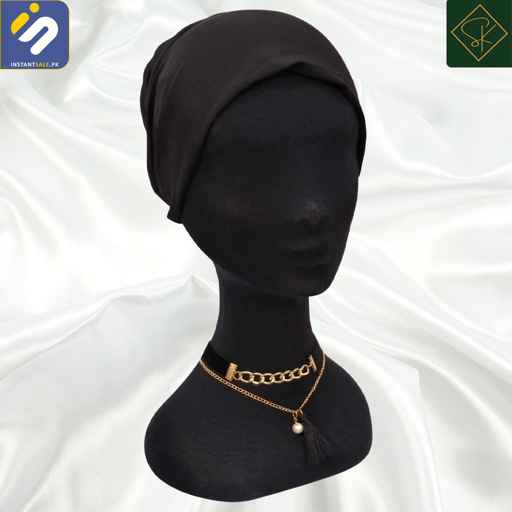 InstantSale.pk | SK IMPORTED BLACK VELOUR CORD GOLD TONE CHAIN WITH TASSEL CHOKER NECKLACE, J304 PAKISTAN