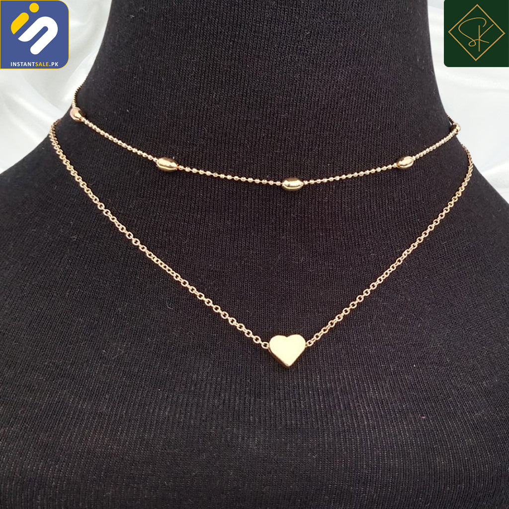 Double choker online necklace gold